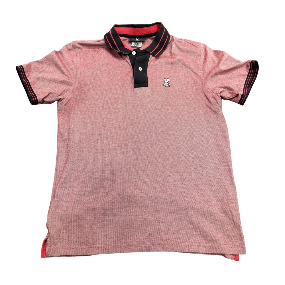 Psycho Bunny Kids Red Polo Shirt Short Sleeve Bunny Logo Size 5